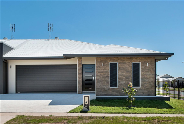 Completed duplex exterior